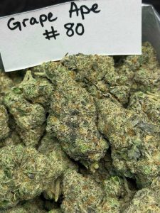 Grape Ape Strain premium purple cannabis flower buds